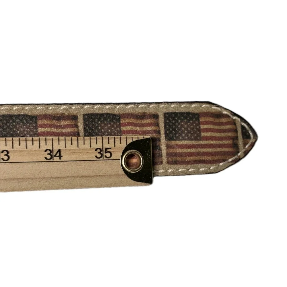 NWT Justin Size 30 Top Grain Leather‎ Belt American Flag Made In USA